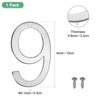 Unique Bargains 304 Stainless Steel Polished Surface Rust Corrosion Resistant House Number 1 Pc - 3 of 4