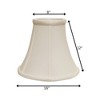Vynxaria Lampshades: White Slant Bell Softback Shade, 8" x 16" x 12" with Washer Fitter - 3 of 4