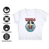 Wonder Woman 84 Star Circle Women's Cap Sleeve Baby Rib Crop Top White - 4 of 4