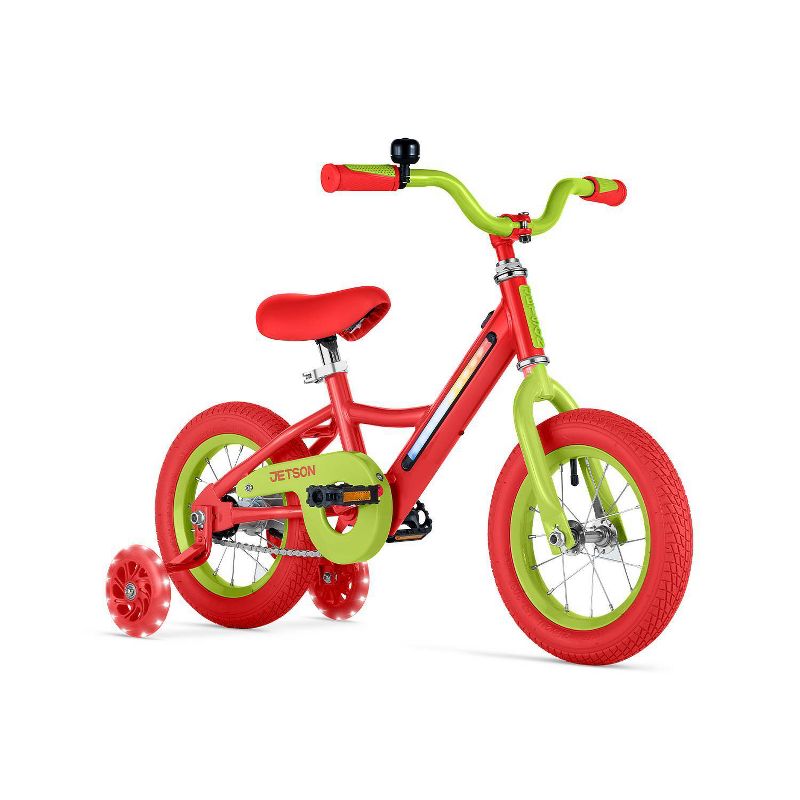 Jetson Light Rider 12&#34; Kids&#39; Light Up Bike - Red/Lime, 1 of 12