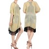 LA LEELA Women's Open Front Summer Vacation Beachwear Short Bathing Suit Cardigan Holiday Swimwear Duster Beach Swim - 3 of 3