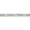 Black Bow Jewelry 2.8mm Sterling Silver, Solid Figaro Chain Bracelet - image 3 of 4