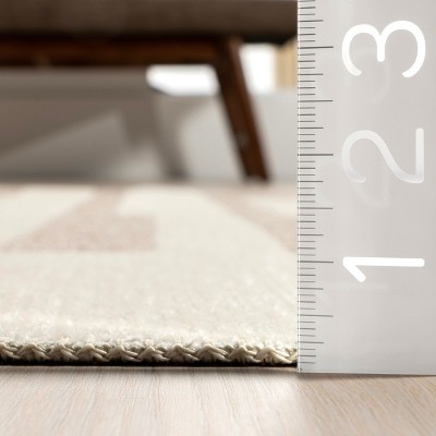 Sofya Beige Abstract Striped Reversible Machine Washable Area Rug