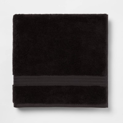 Total Fresh Antimicrobial Oversized Bath Towel Black - Threshold™