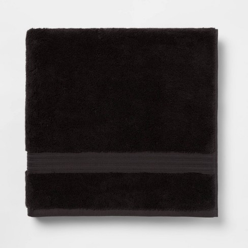 Antimicrobial Oversized Bath Towel Black - Threshold™ in 2023