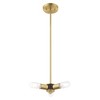 Livex Lighting Copenhagen 3 - Light Chandelier in  Satin Brass - 4 of 4