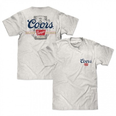 Mens Coors Banquet Horse Shoe Logo Front and Back Print T-Shirt