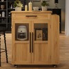Mobile Kitchen Island Cart with Storage - 360° Rolling Wheels, Drawers - 2 of 4