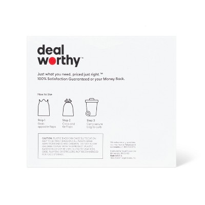 Tall Kitchen Flap-Tie Trash Bags - 13gal - 110ct - Dealworthy™