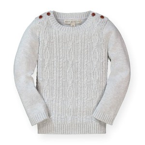 Hope & Henry Girls' Cable Button Sweater, Infant - 1 of 4