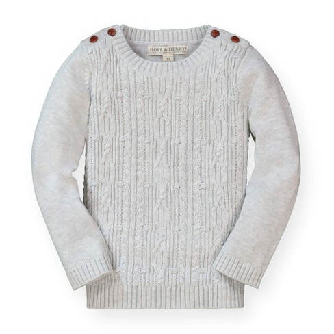 Hope & Henry Girls' Cable Button Sweater, Infant - image 1 of 4