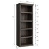 5 Tier Book Shelf, Farmhouse Book Case,Tall Shelf with Storage, Wooden Bookshelves for Living Room - 3 of 4