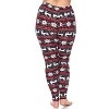 Women's Plus Size Printed Leggings - One Size Fits Most Plus - White Mark - 3 of 3