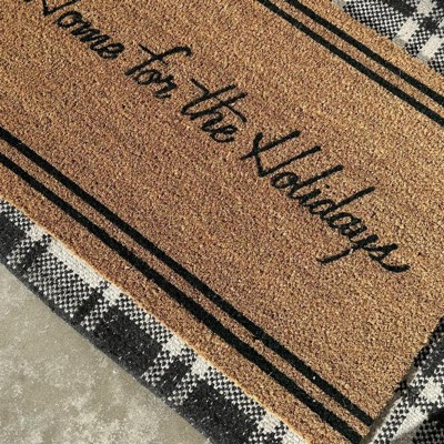 18x30 Welcome Home Coir Doormat Tan/black - Hearth & Hand™ With Magnolia  : Target