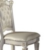 20" Vendome Dining Chair Antique Pearl Finish - Acme Furniture: Elegant Leather Upholstery, Nailhead Trim, Wood Frame - 4 of 4