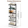 Racxily Metal Over The Door Pantry Organizer, 6-Tier Shelf Behind Door, Carbon Steel 110LBS Loading Storage Shelves for Kitchen Bathroom - 4 of 4