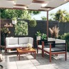 vidaXL Garden Lounge Set Cream Solid acacia wood Large Garden Lounge Set - 2 of 4