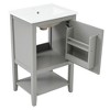 NicBex 20" Bathroom Storage Cabinet with Sink Bathroom Cabinets with 1 Spacious Cabinet, 1 Open Shelf for Bathroom - 2 of 4