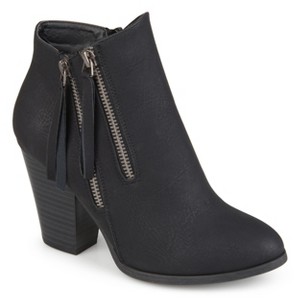 Journee Collection Womens Vally Inside Zip Stacked Heel Booties - 1 of 4