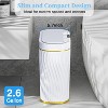 Bathroom Small Trash Can with Automatic Touchless Lid, 2.6 Gallon Smart Garbage Can Narrow Waterproof Trash Bin for Bedroom, Office - 3 of 4