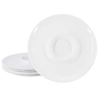 Gibson Home Grayson 12 Piece 12 Inch Round Melamine Chip and Dip Platter Set in White