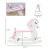 VisioGear Baby Walkers, Rocking Horse Toddler Baby Ride-on Toys with Safety Bar, Baby Walkers for Boys and Girls, Pink, 26.75"*10.75"*18.25" - 2 of 4