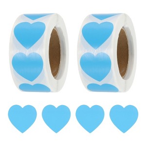 Unique Bargains Self-Adhesive Heart Decorations Sticker for Envelope Wedding 1000 Pcs - 1 of 4