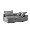 NicBex Couches for Living Room 2-Seat Deep Seat Sofa Chenille Fabric Upholstered Modern Sofa Couch with Memory Foam and Pillows, Grey - 3 of 4