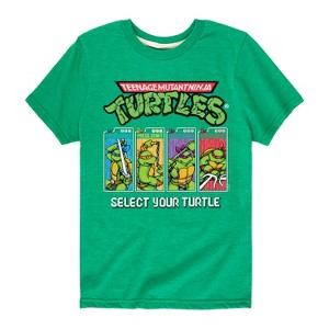 Boys' - Teenage Mutant Ninja Turtles - Select Your Turtle Video Game Short Sleeve Graphic T-Shirt - 1 of 4