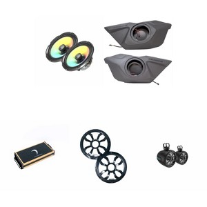 Diamond Audio '20-24 RZR Pro Upgrade Bundle - front door speakers, 8" tower speakers, and amp - RZ5-DF65U, HXM65F4, POD8F4B, Micro84U - 1 of 4