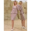 Hobemty Women Formal Office Blazer and Skirt Set Business Work Suit 2PCS - 3 of 4