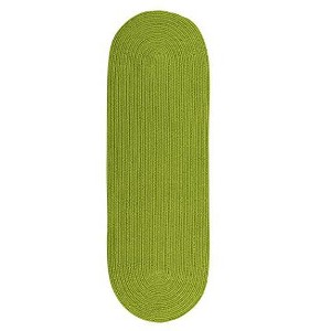 Colonial Mills Reversible Flat-Braid (Oval) Runner Braided Runner, Lime 2'4"x8', Oval Shape - 1 of 3