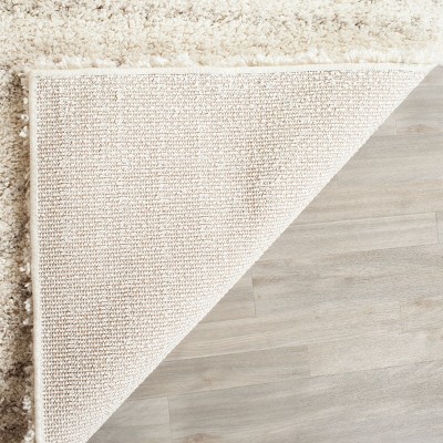 Sahara Bliss Ivory & Beige Hand-Knotted Shag Area Rug - 8' x 10'