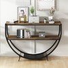 NicBex 48"Console Table with Open Storage Shelf Industrial Entryway Table with Demilune Shape for Hallway,Living Room - image 2 of 4