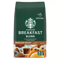 Starbucks Breakfast Blend Medium Roast Ground Coffee - 28oz
