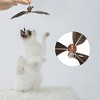 Unique Bargains Cat Feather Plaything Cat Wand Replacement Feather Compact Hair Dark Brown 3 Pcs - 4 of 4