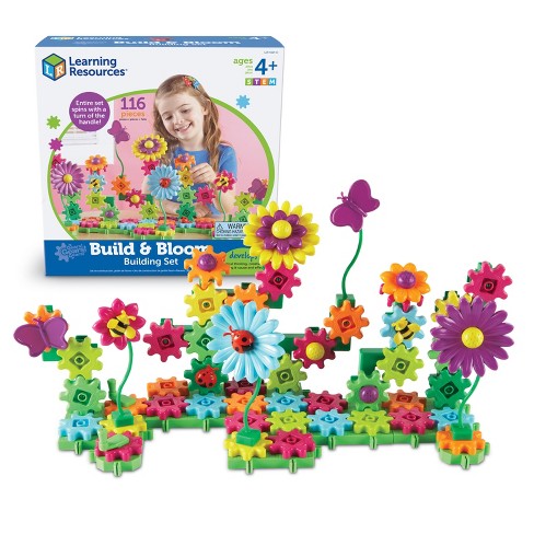 Learning Resources Gears! Gears! Gears! Build And Bloom Flower Garden Set -  116 Pieces, Ages 4+ Stem Toys For Kids : Target