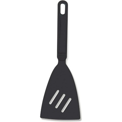 Norpro Heat Resistant Nylon Stir-Fry Spatula with Non-Skid Handle, Black