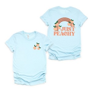 Simply Sage Market Women's Just Peachy Rainbow Front and Back Short Sleeve Graphic Tee - 1 of 4