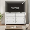 Drawer Storage Cabinets, Tall Boho Dresser with Curved Legs, Rattan Accents, Freestanding Storage - 2 of 4
