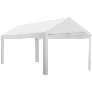 Outsunny 10 x 20ft Canopy Replacement Cover, UV Resistant Carport Roof, with Ball Bungee Cords - 1 of 4