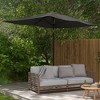 Outsunny 6.5 X 10 ft Rectangular Market Umbrella Patio Outdoor Table Umbrellas with Crank & Push Button Tilt - 3 of 4