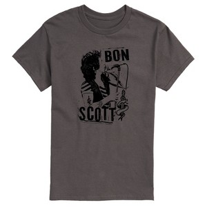 Men's AC/DC Portrait Zine Short Sleeve Graphic T-Shirt - Charcoal - 3 X-Large - 1 of 4