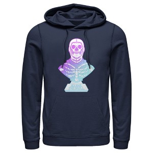 Men's Fortnite Skull Trooper All Hail Glow Pull Over Hoodie - 1 of 4
