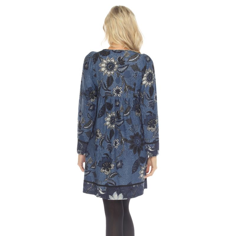 Women's Paisley Floral Embroidered Sweater Dress, 3 of 6