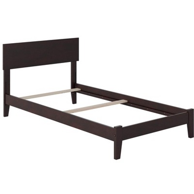 Orlando Dark Wood Twin Platform Bed with Headboard