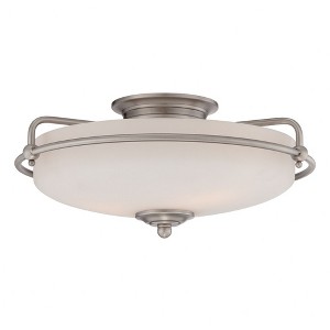 Quoizel Lighting Griffin 3 - Light Semi-Flush Mount in  Antique Nickel - 1 of 3