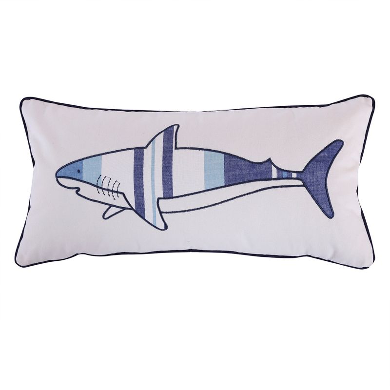 Sammy Shark Striped Decorative Pillow - Levtex Home, 1 of 4