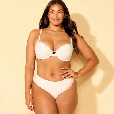 Shade & Shore Women's Eyelet Mid-Rise High Leg Cheeky Coverage Bikini Bottom - Shade & Shore™ Cream L — фото 4
