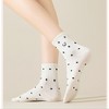 Anna-Kaci 3 Pairs Women's Crew Socks with Polka Dot Pattern and Panda Embroidery - 2 of 4
